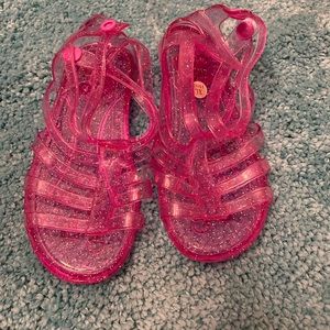 Size 11/12 Girls Pink Jelly Sandals
